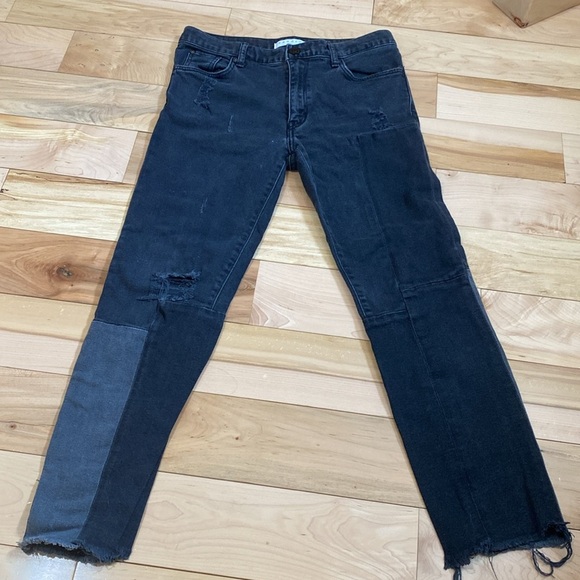 Sandro Paris Monochrome Patchwork Jeans - Picture 6 of 14